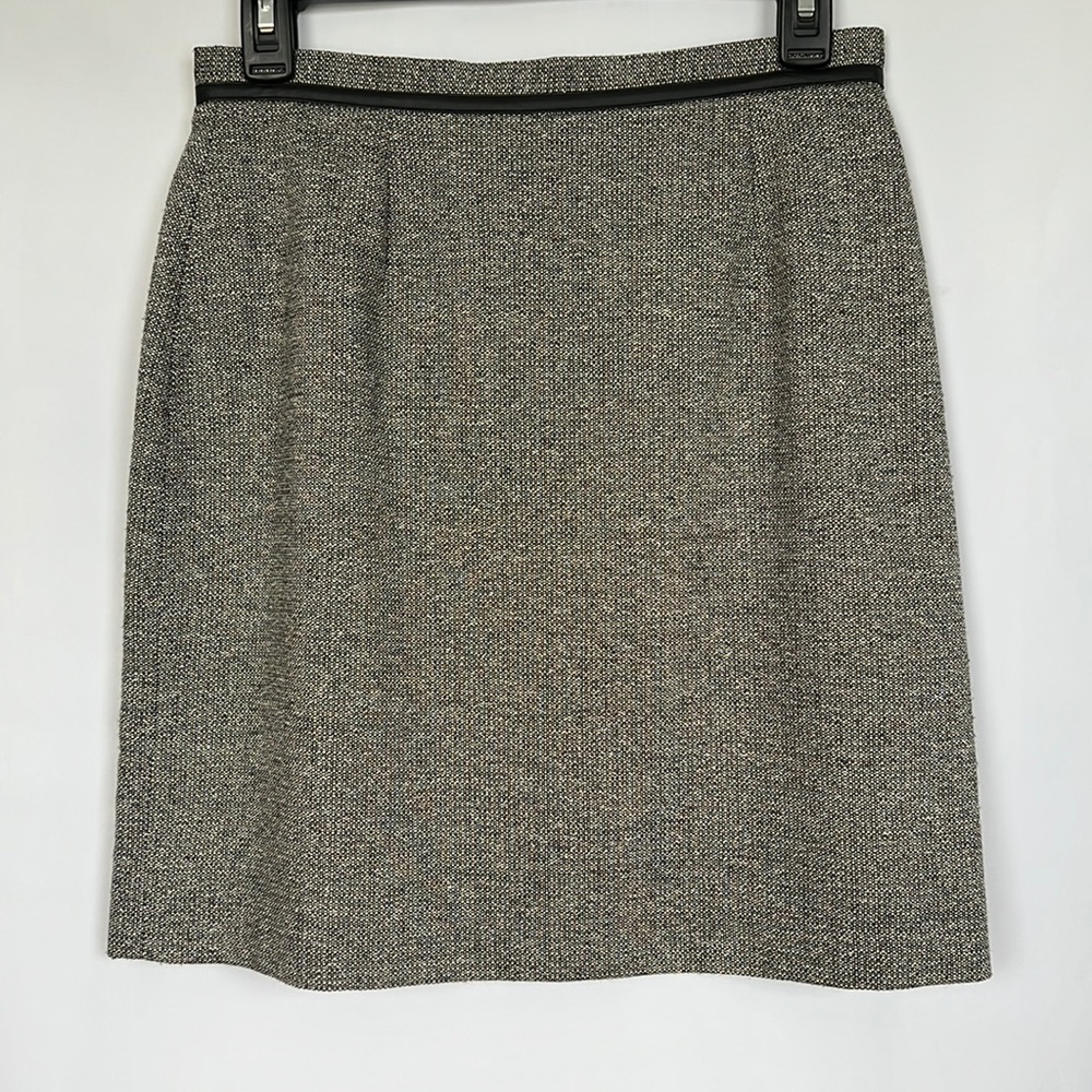 💥💥Petite Sophisticate Sz 8 Grey Tweed Mini Skirt